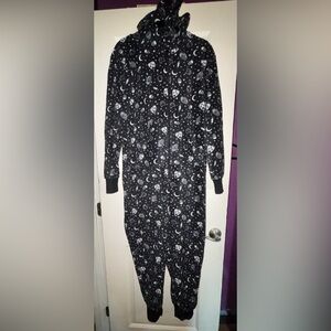 Torrid Sleep Pajamas Halloween Hood 1-Piece Suit Plus 0/1x Planchette Cat